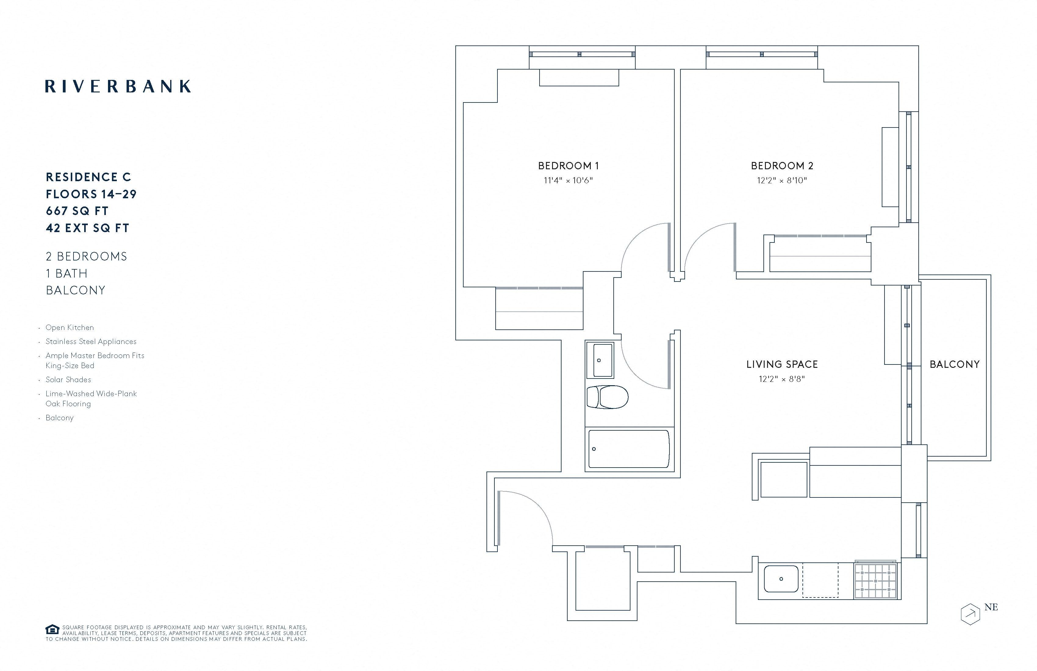 Floorpan image of Unit 15C